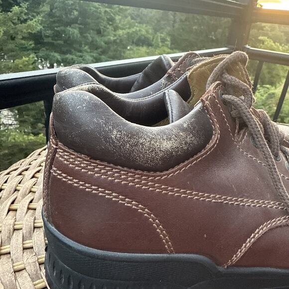 Footprints Birkenstock Brown Leather Lace Up Grunge Ankle Boots 39.5 Women’s 9.5 - Picture 2 of 16